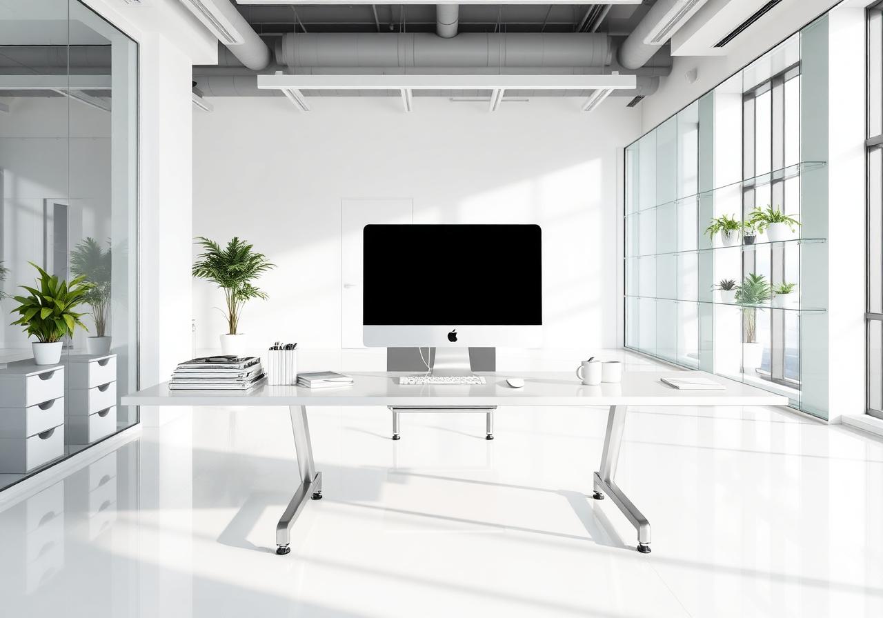 Pristine modern office workspace — Clear Desk, Clear Mind